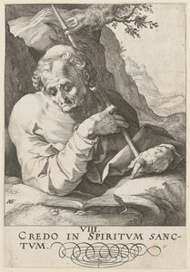 Matteus, blad 9 i serien «Kristus, de tolv apostlene og Paulus» av Hendrick Goltzius