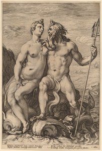 Neptun og amfitritt av Hendrick Goltzius
