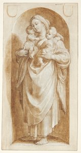 Veldedighet av Hendrick Goltzius