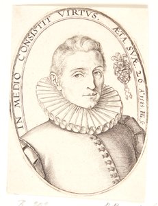 Portrett av en ung mann, vendt mot høyre av Hendrick Goltzius