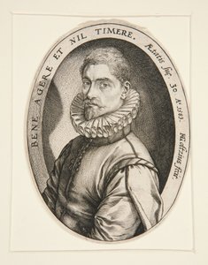 Portrett av Hieronymous Scholiers av Hendrick Goltzius