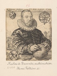 Portrett av Nicolaus Petri Daventriensis, egentlig Claes Pietersz van Deventer, ca. 1540-1602 - matematiker og astronom