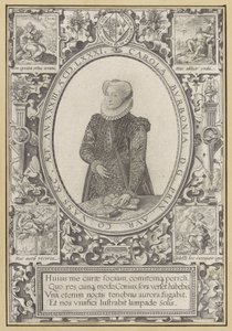 Portrett av Charlotte av Bourbon av Hendrick Goltzius