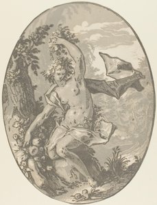 Proserpine, plate fem fra Demogorgon and the Deities av Hendrick Goltzius