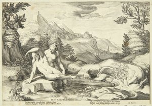 Salmacis og Hermafroditus av Hendrick Goltzius