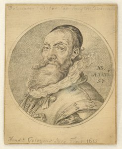 Selvportrett. Rundt i et rektangel av Hendrick Goltzius