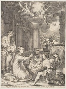 Hyrdenes tilbedelse av Hendrick Goltzius