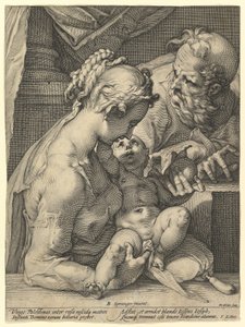Den hellige familie av Hendrick Goltzius