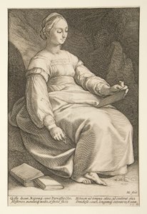 The Nine Muses: Clio, #4 i en serie på 9 av Hendrick Goltzius