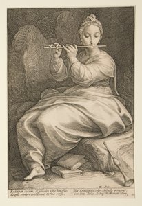 The Nine Muses: Euterpe, #6 i en serie på 9 av Hendrick Goltzius