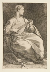 The Nine Muses: Terpsichore, #5 i en serie på 9 av Hendrick Goltzius