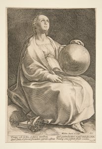 The Nine Muses: Urania, #9 i en serie på 9 av Hendrick Goltzius