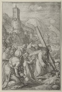 Lidenskapen: Kristus som bærer korset av Hendrick Goltzius