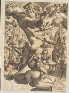 Bryllupet til Amor og Psyke av Hendrick Goltzius