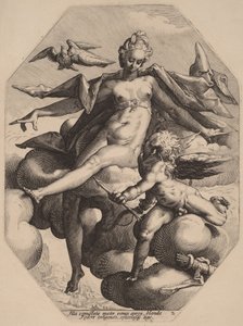 Venus og Amor av Hendrick Goltzius