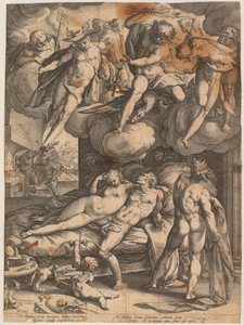Vulkan overrasker Mars og Venus av Hendrick Goltzius