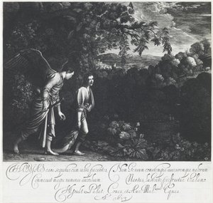 Tobias med engelen av Hendrick Goudt