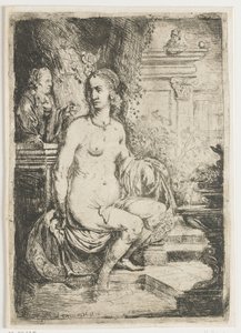 Batseba mottar brevet fra David av Hendrick Heerschop