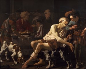 Den rike mannen og den fattige Lasarus, 1625