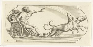 Marsj på vogn Nouveau Livre des Dieux et Deeßes De la Marine Bouckje of Sea Gods and Goddesses (serietittel) av Hendrick de Keyser (I)