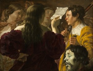 David rost av de israelittiske kvinnene av Hendrick ter Brugghen
