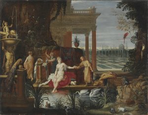 Batseba i badet Mottok brevet fra kong David, ca. 1600