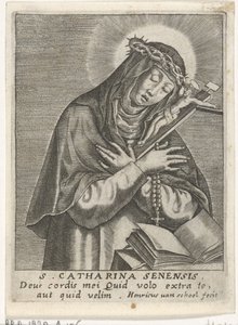 Den hellige Katarina av Siena av Hendrick van Schoel