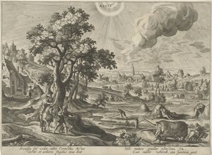 Sommer Aestas (tittel på objekt) The Four Seasons (serietittel) av Hendrick van Schoel