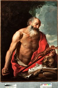Representasjon av Saint Jerome Painting av Hendrik van Somer (1615-1684) av Hendrick van Somer