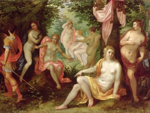 Diana og Acteon, 1608 (olje på kobber)
