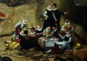 Landsmesse, av Lucas van Valkenborch, ca (1530-1597) av Hendrick van den (1530 97) Broeck