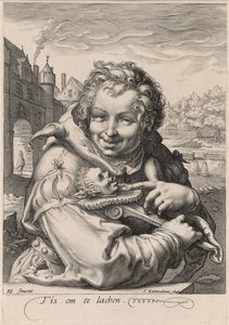 The Fool, gravert av I. Sauredam, ca. 1595 (gravering på lagt papir)