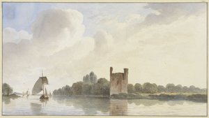 Ruinene av Huis te Merwede nær Dordrecht aan de Maas