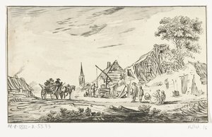 utsikt over landsbyen av Hendrik Busserus