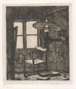 Kunstnerens atelier i morens hus av Hendrik Chabot