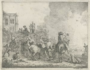 falkejakt av Hendrik Frans van Lint