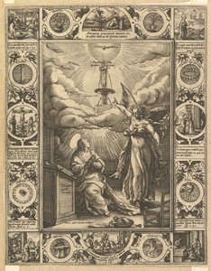 Ave Maria, fra allegoriske scener om Kristi liv, fra kristne og profane allegorier. av Hendrik Goltzius