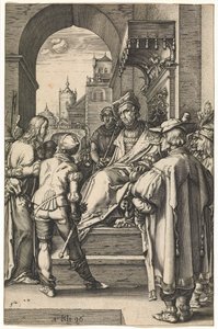 Kristus før Pilatus, etter 1596 (gravering) av Hendrik Goltzius
