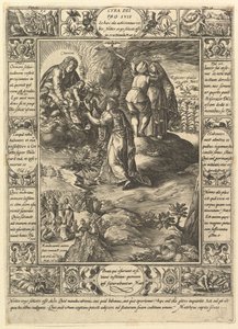 Cura Dei Pro Suis, fra Allegories of the Christian Faith, fra Christian and Profane Allegories. av Hendrik Goltzius