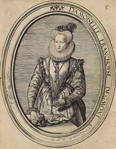 Françoise av Luxembourg, grevinne av Gavre, Dame de Fiennes 1495-1557, 1580. av Hendrik Goltzius