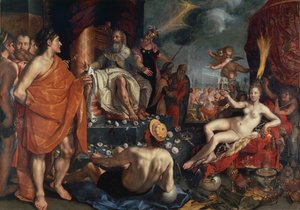 Hermes presenterer Pandora for kong Epimetheus, 1611