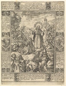 Levamen Onostrorum, fra Allegories of the Christian Faith, fra Christian and Profane All..., 1604. av Hendrik Goltzius
