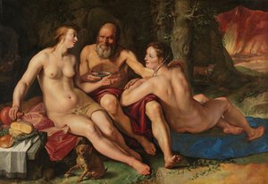 Lot og hans døtre, 1616