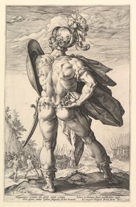 Marcus Valerius, fra serien The Roman Heroes, 1586. av Hendrik Goltzius