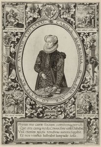 Portrett av Charlotte av Bourbon, 1581 av Hendrik Goltzius