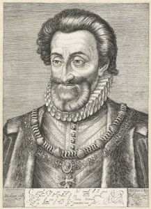 Portrett av kong Henrik IV av Frankrike, ca. 1600 av Hendrik Goltzius