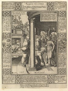 Syndernes forlatelse, fra allegoriene om den kristne trosbekjennelse, 1598 av Hendrik Goltzius