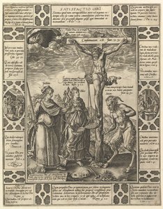 Satisfactio Christi, fra Allegories of the Christian Faith, fra Christian and Profane Allego.... av Hendrik Goltzius