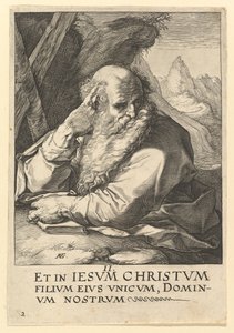 St. Andreas, fra Kristus, apostlene og St. Paulus med trosbekjennelsen, ca. 1589. av Hendrik Goltzius
