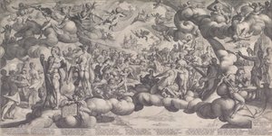 Gudenes fest ved ekteskapet mellom Amor og Psyke, 1587., 1587. av Hendrik Goltzius